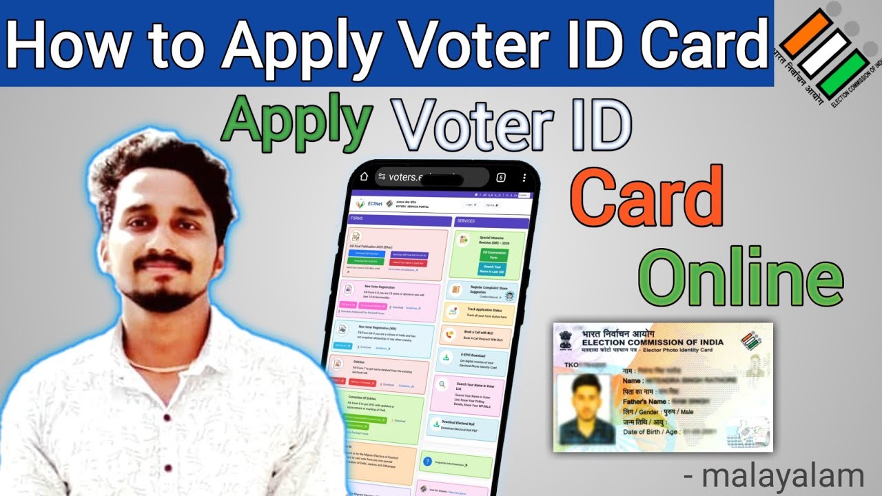 How to Apply Voter ID Card Online Malayalam | New Voter Card Apply Online 2025 | Apply Voter ID
