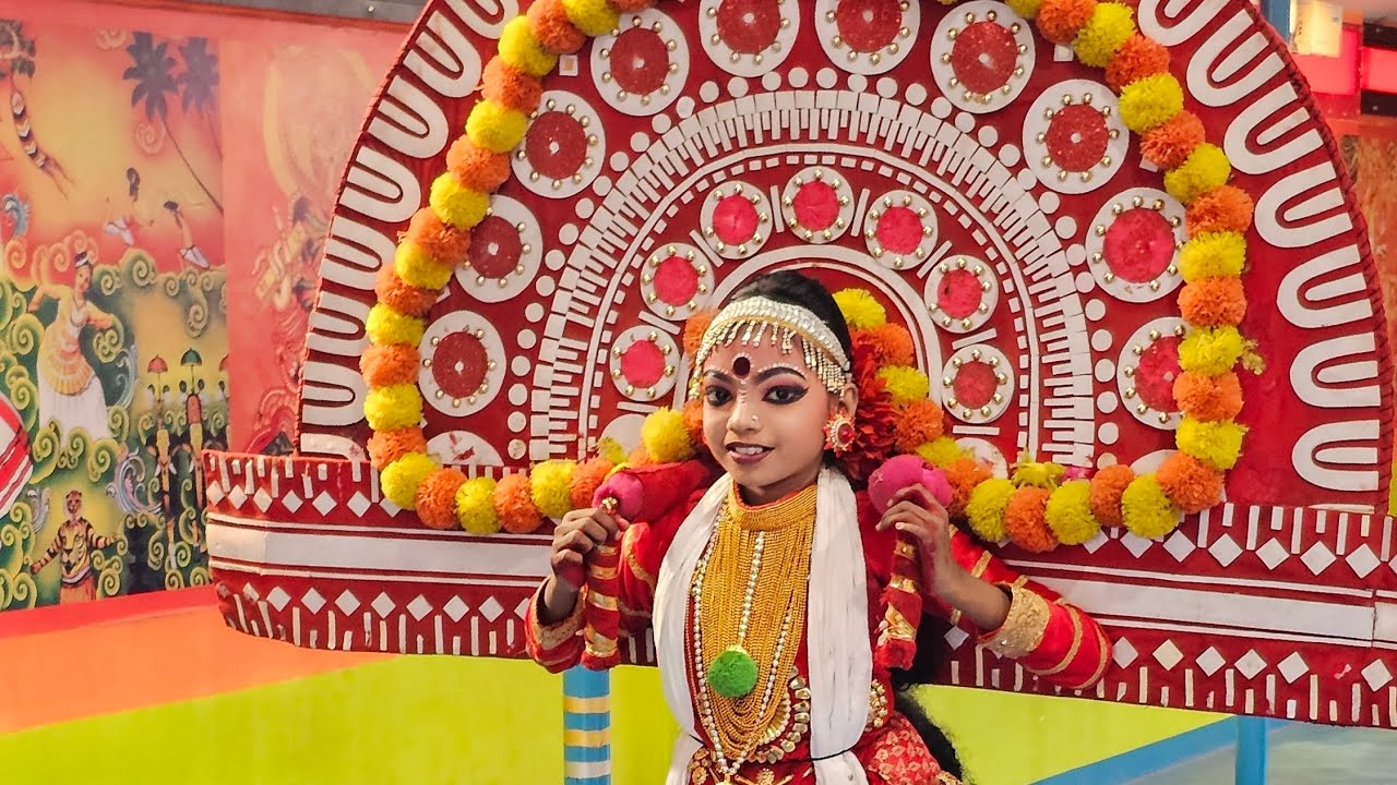 Marutha kolam❤️Amrita fest 2025❤️ 1st Prize winner❤️folk dance❤️marutha theyyam❤️diya❤️