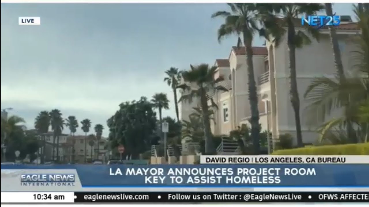 LA mayor announces 'Project Roomkey' to assist homeless