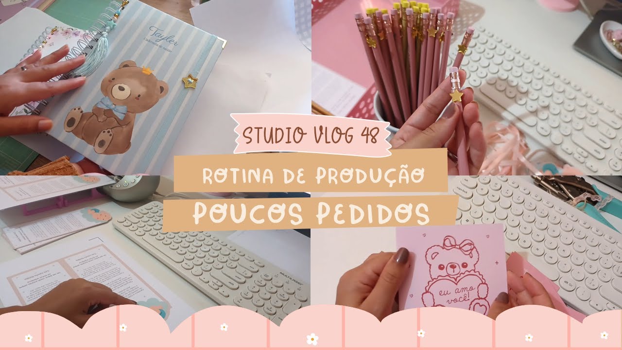 studio vlog # 48 🌻✨Rotina de uma semana de produção com poucos pedidos