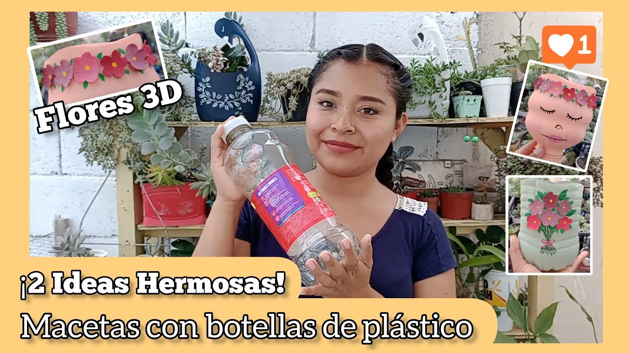 Como hacer 2 Macetas con una Botella de plástico 😉