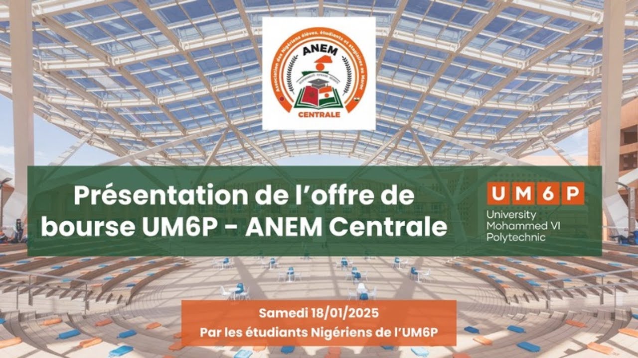 Webinaire sur la Bourse d'&eacute;tudes &agrave; l'UM6P Maroc