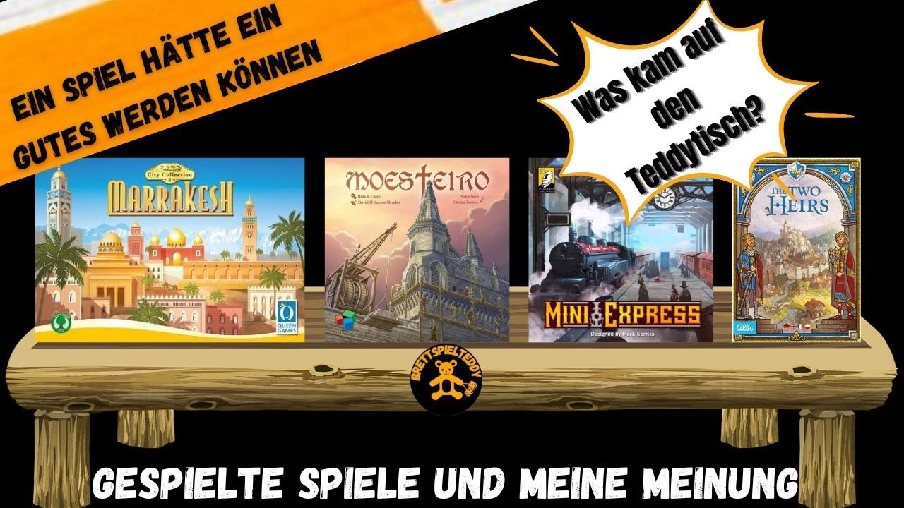 Was kam auf den Teddytisch - Gespielte Spiele und meine Meinung - Brettspiel Teddy - Board Games