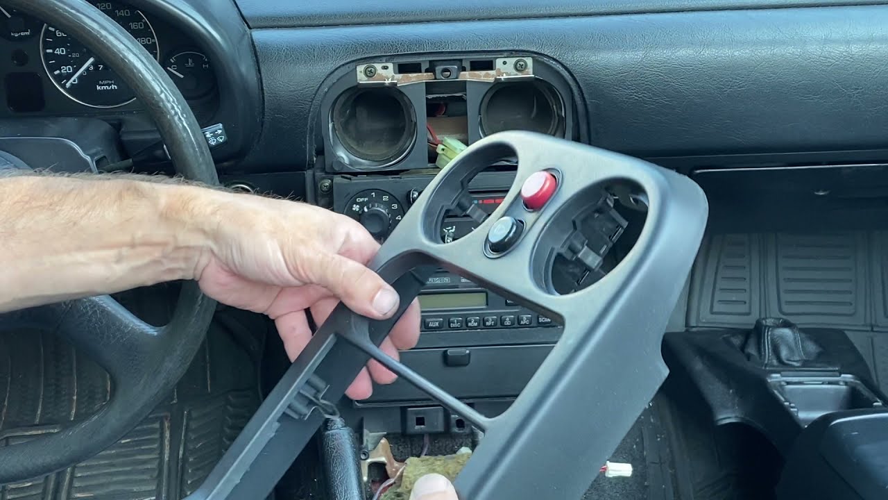 Radio Bezel / Tombstone and centre console removal 1990-1997 Mazda MX-5 Miata.