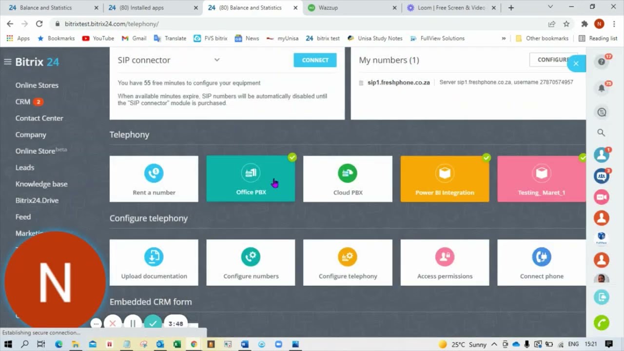 Use Bitrix24 as your call centre. How to connect your VOIP number to your Bitrix24 account.