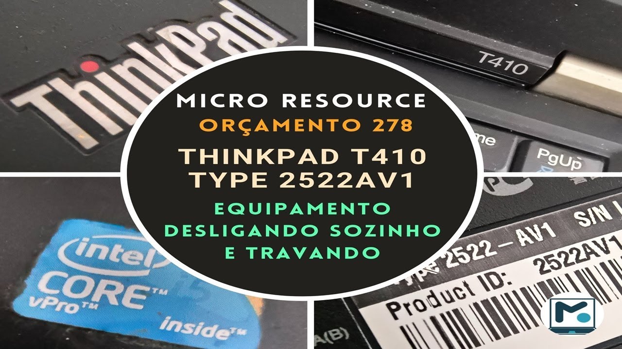 Lenovo ThinkPad T410-Type 2522AV1- Desmontagem para verificações no FAN - Vídeo 2 time lapse.🔍👀