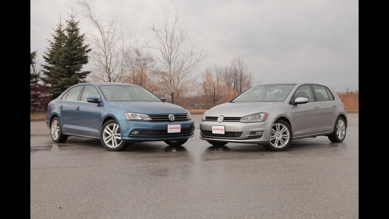 Volkswagen Golf 2015 года против Volkswagen Jetta 2015 года