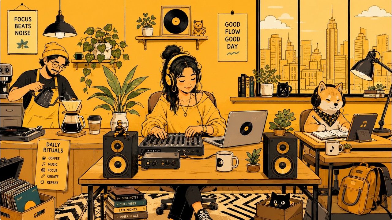 Плейлист | Начни работу с этого 😎 Легкая концентрация, уверенный ритм 🎧| JAZZHOP &middot; CHILLHOP | Каф...