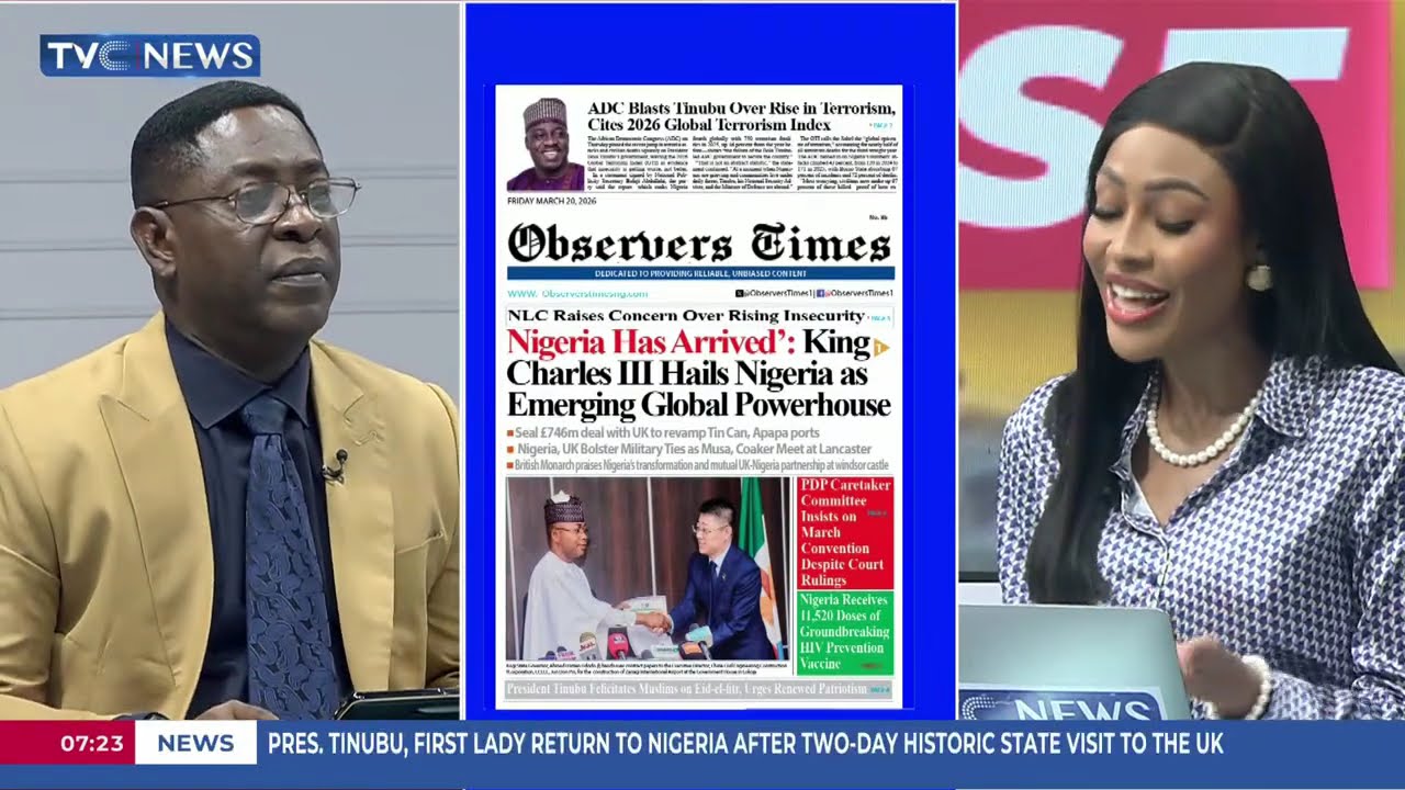 TVC Newspaper Review: Nigeria, UK Seal Deals On Port Reform, Migration, Others