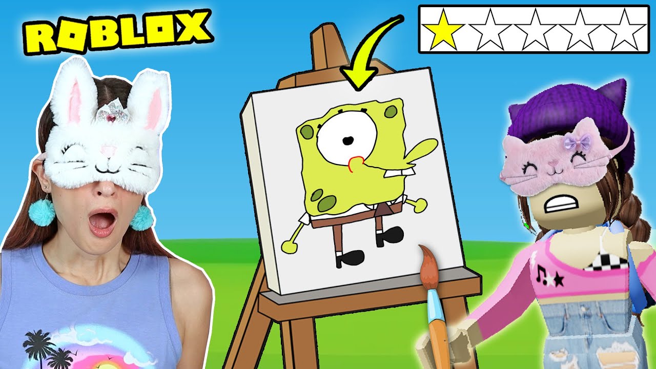 ROBLOX SPEED DRAW, MAAR IK MOET GEBLINDDOEKT TEKENEN! || Fan Friday