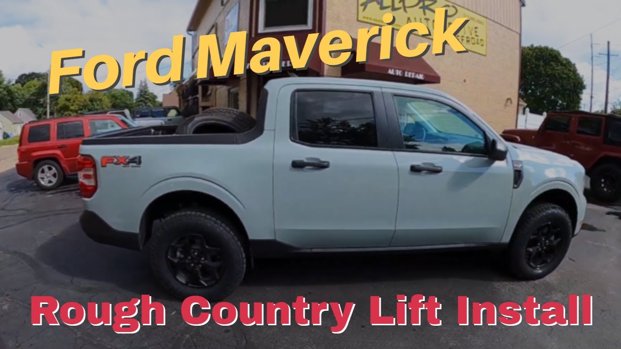 НОВЫЙ Ford Maverick — комплект для лифта подвески Rough Country на 2 дюйма и установка шин #fordm...