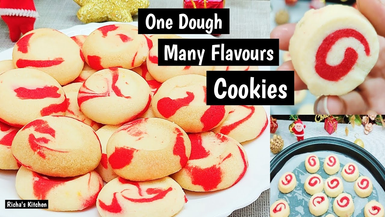 Ek Dough Se 5 Type Ki Cookies 😲 l EP-9@richakitchen-1 #onedoughmanycookies #cookierecipe #viralvideo