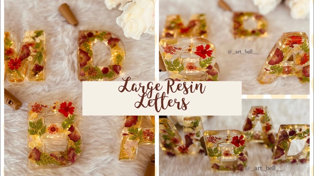 Large Resin Letters | Resin Tutorial | Resin Art | Art bell by nishi ❤️