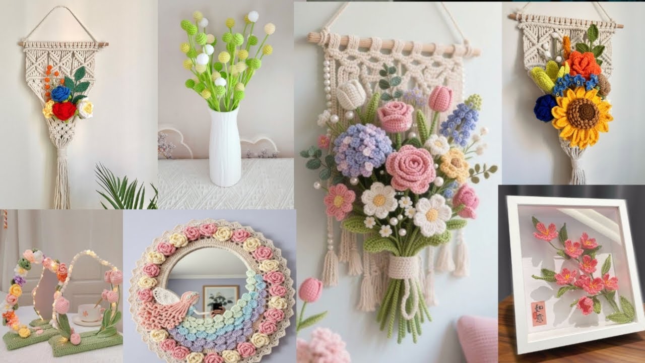 Crochet Flower | Very Beautiful & Attractive Crochet Homedecor For Flowers Handmade Ideas 2025