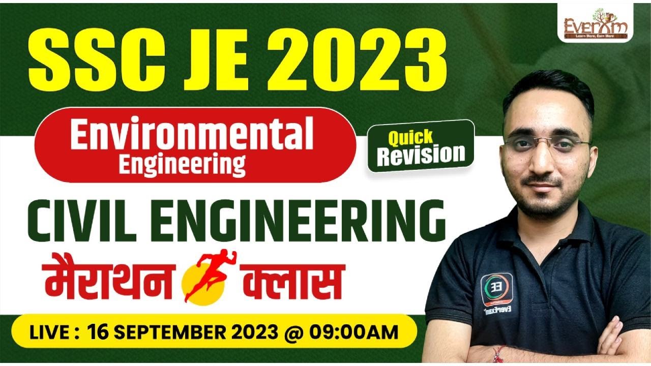 SSC JE 2023 | Environmental Engineering Marathon Class | Civil Engineering Quick Revision