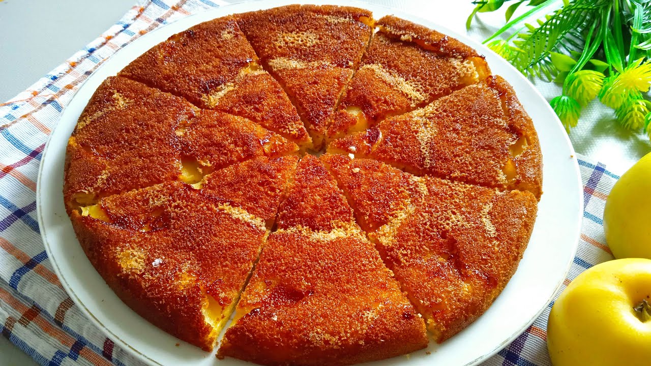فطيرة التفاح في المقلاة سهلة وسريعة التحضير