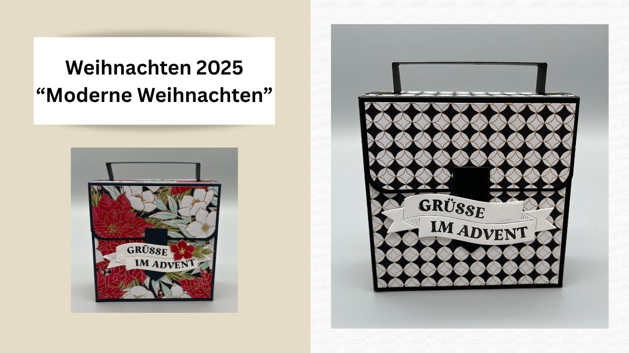 Weihnachten 2025 "Produktreihe Moderne Weihnachten" Eine Tasche mit den Produkten von Stampin`UP!
