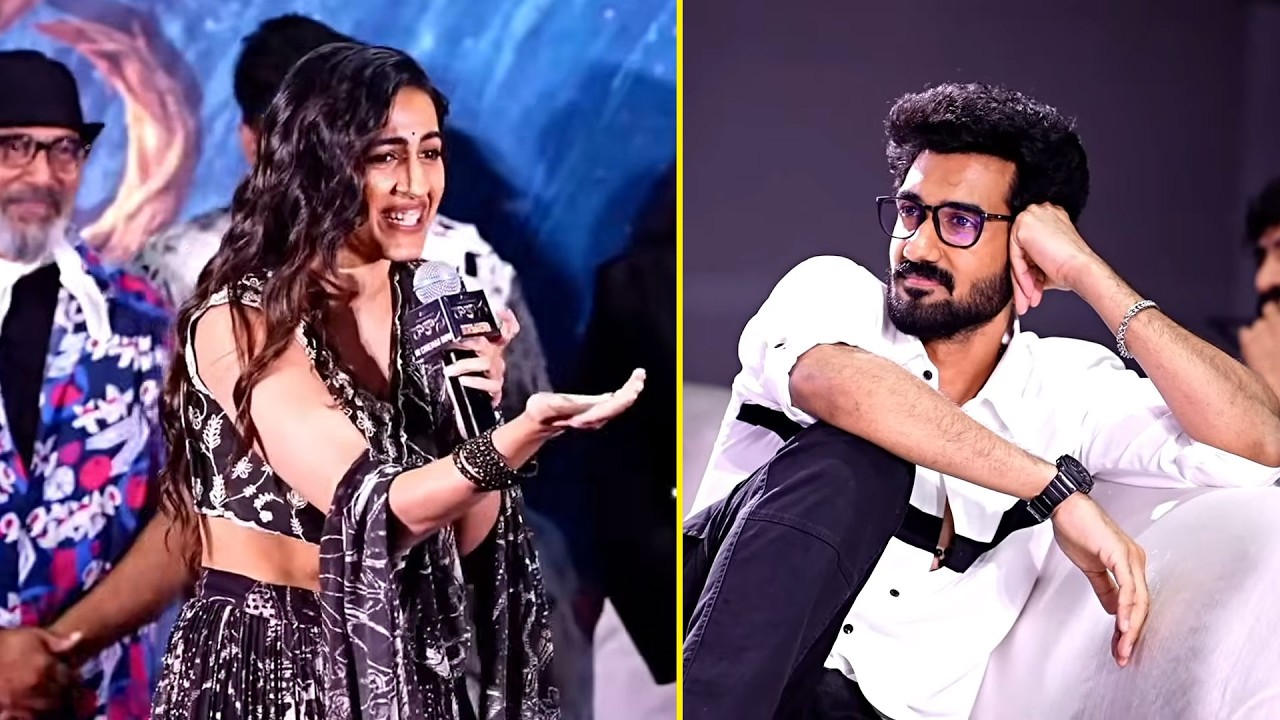 Niharika Konidela Fun With Sangeeth Shobhan @ RAKASA Movie Success Meet