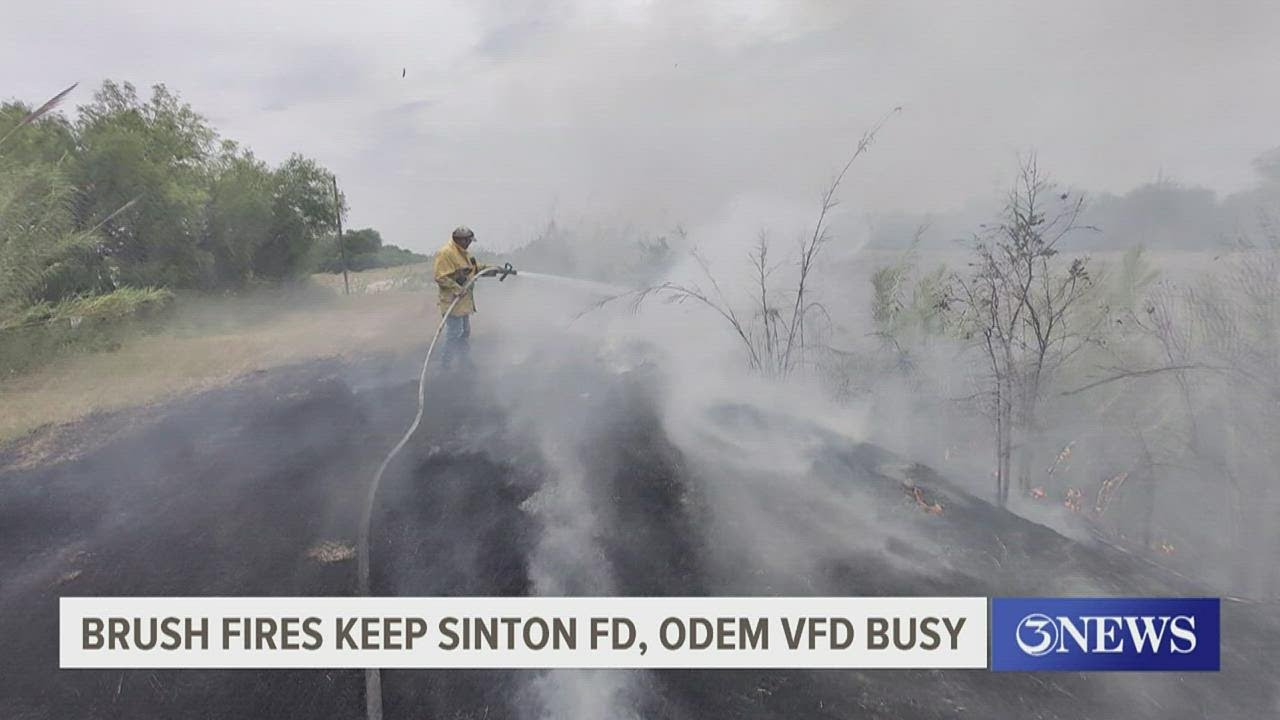 Sinton, Odem Fire Departments respond to 2 grass fires Friday