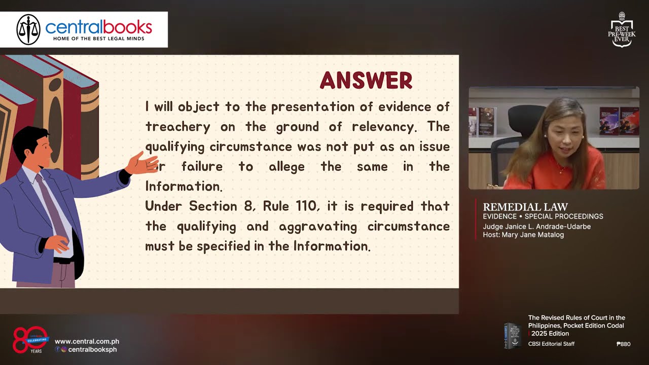 Remedial Law (Evidence and SpecPro) | The Final Review with Judge Janice L. Andrade-Udarbe ▶️⚖️