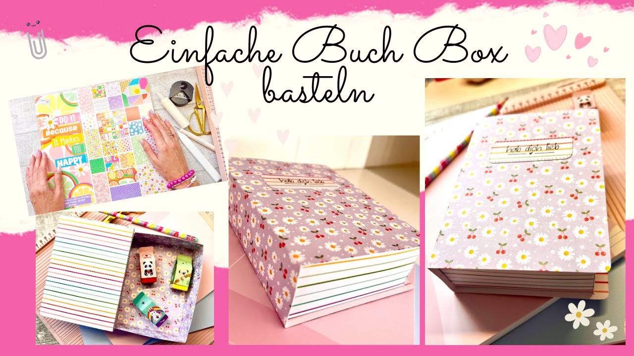 ☀️💞 Einfache Buch Box aus Papier von ACTION basteln 🎀 I in cm I Annilis Welt ☀️💞