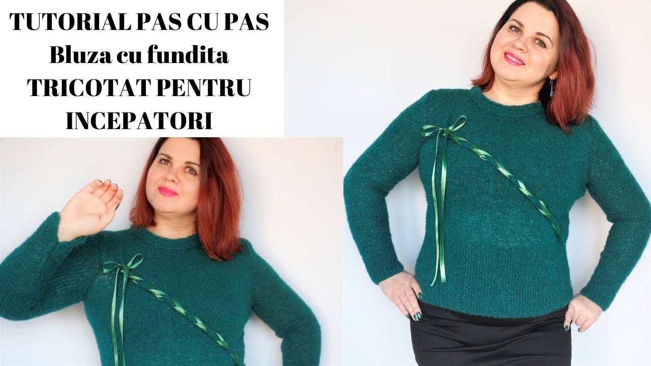 Bluza cu fundita- TRICOTAT PENTRU INCEPATORI