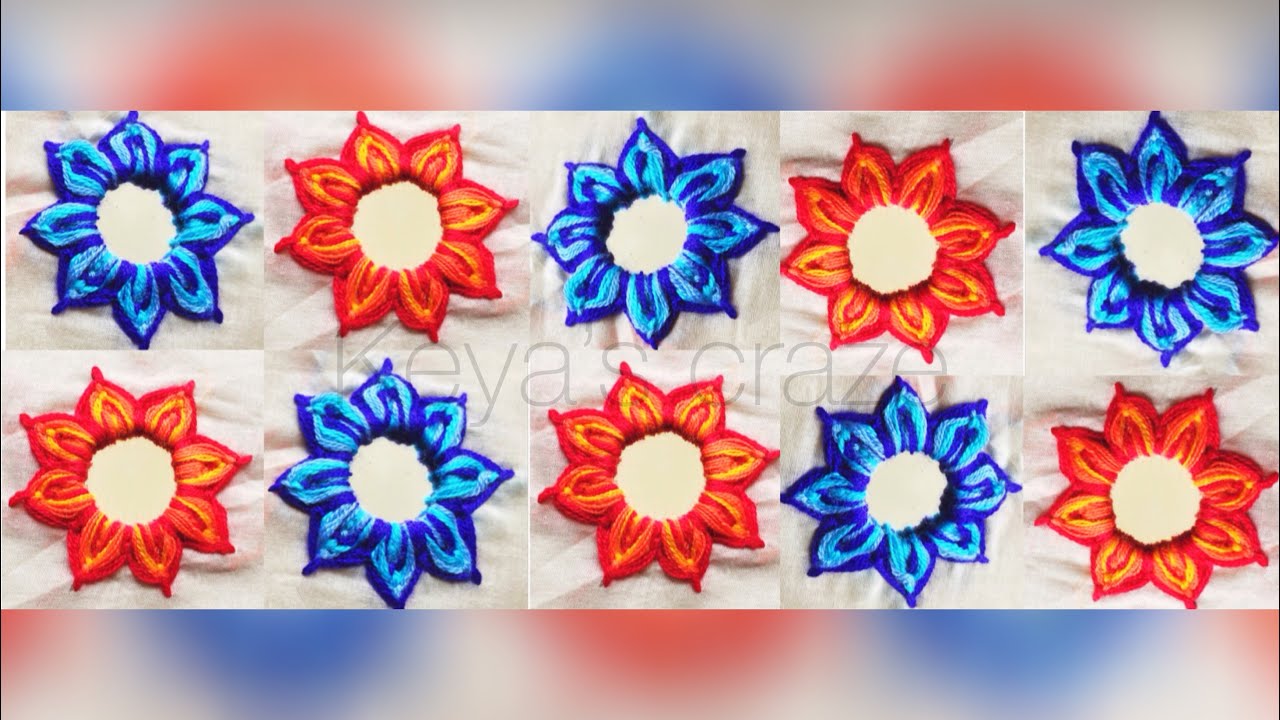 Tutorial no-211/ Shesha hand embroidery for dupatta | Mirror work for dupatta | Keya’s craze | 2018