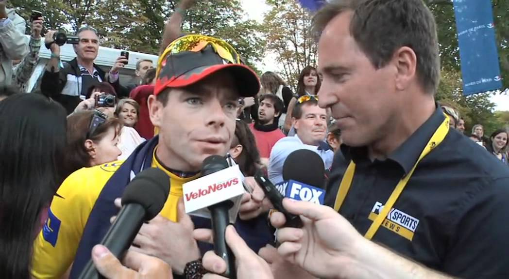 Cadel Evans after winning the 2011 Tour de France