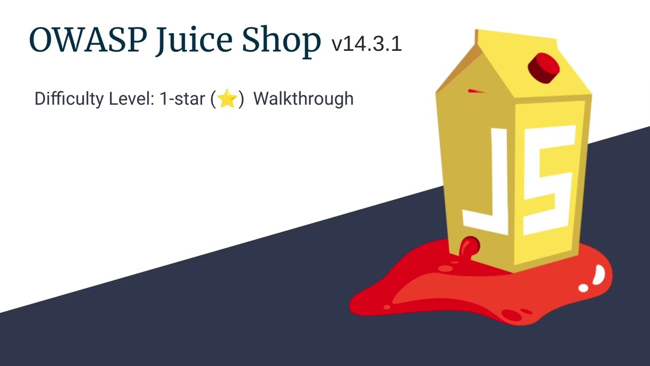 OWASP Juice Shop (v14.3.1) 1-Star (★) Difficulty Level + 6 Coding Challenges Walkthrough