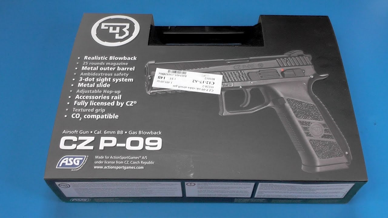 Unboxing & initial impressions: ASG/KJW CZ P-09 GBB pistol