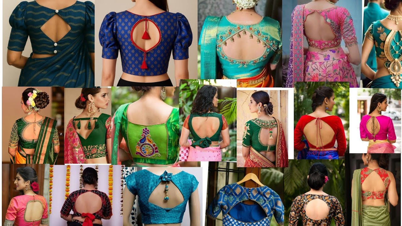 Trending boat neck blouse designs/stylish back neck design/model blouse design/fancy blouse design