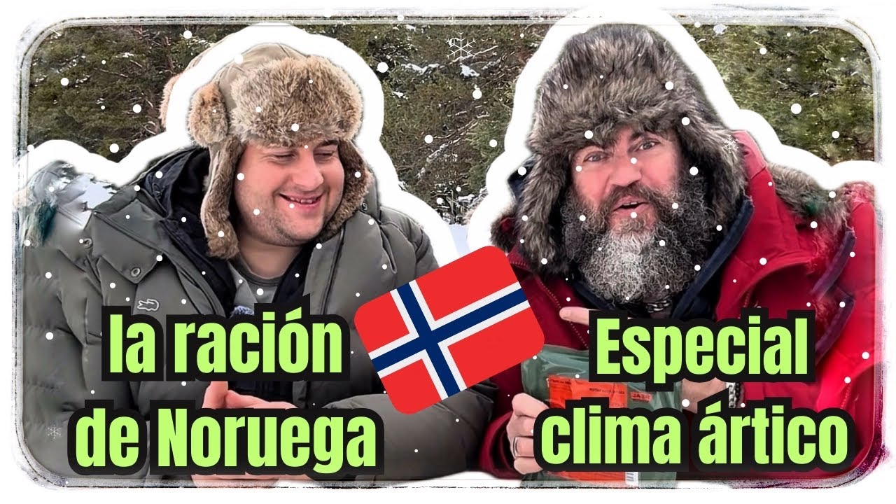 Probando con @LopesitoFoodie© la ración militar de clima ártico de Noruega🇳🇴