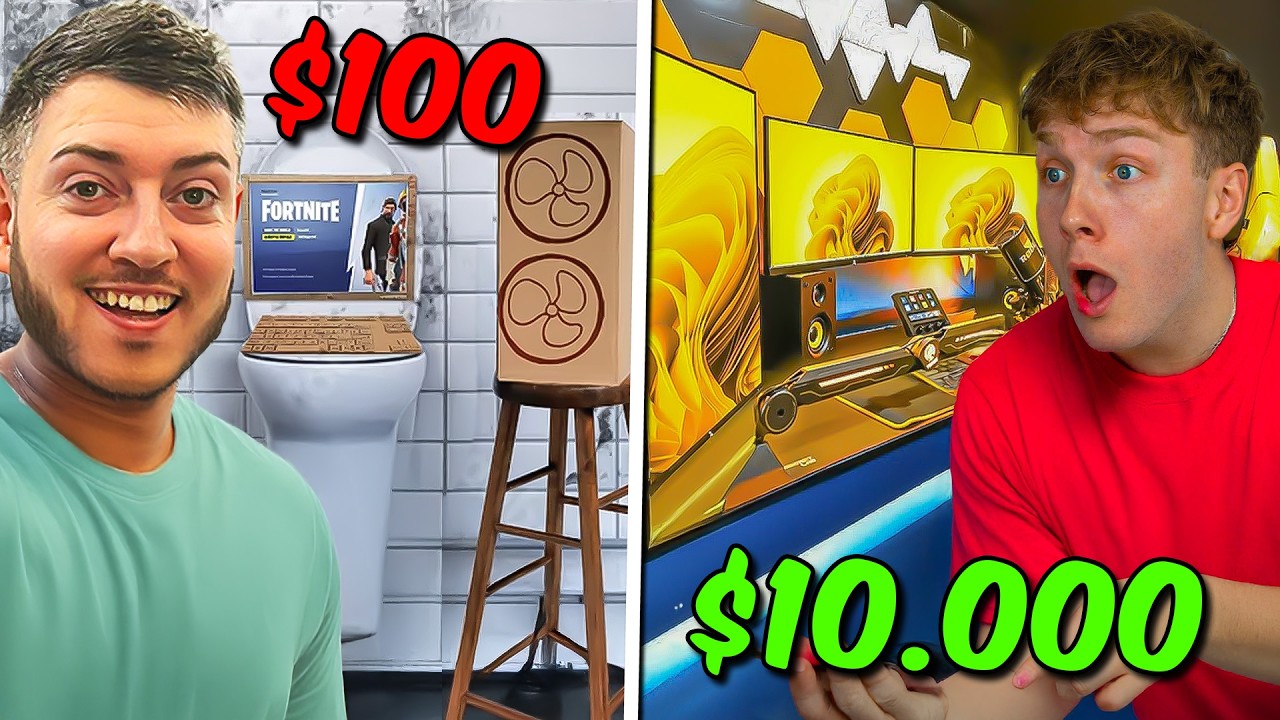 100 kč vs 10.000 kč HERN&Iacute; M&Iacute;STNOST! 🎮🔥