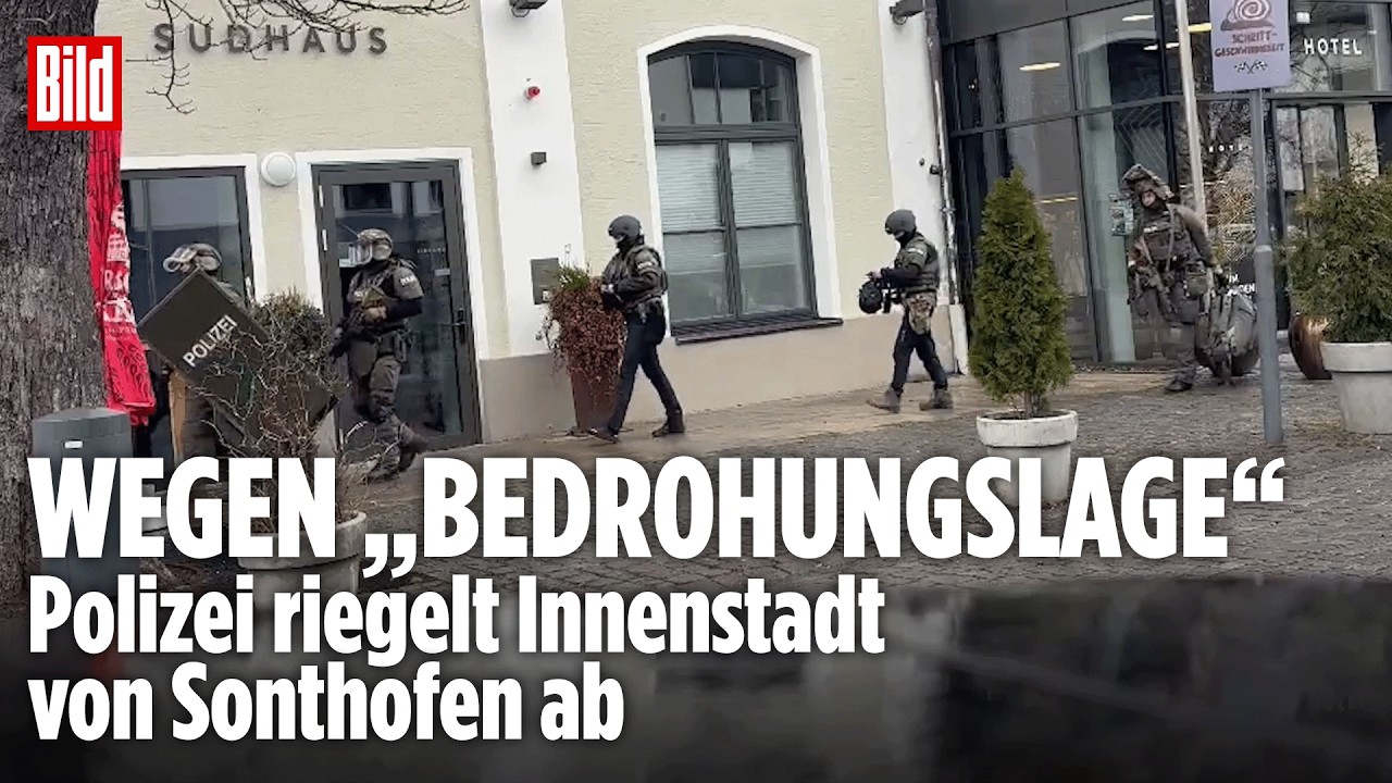 GROßEINSATZ IN SONTHOFEN: Polizei sperrt Innenstadt wegen „Bedrohungslage“ ab
