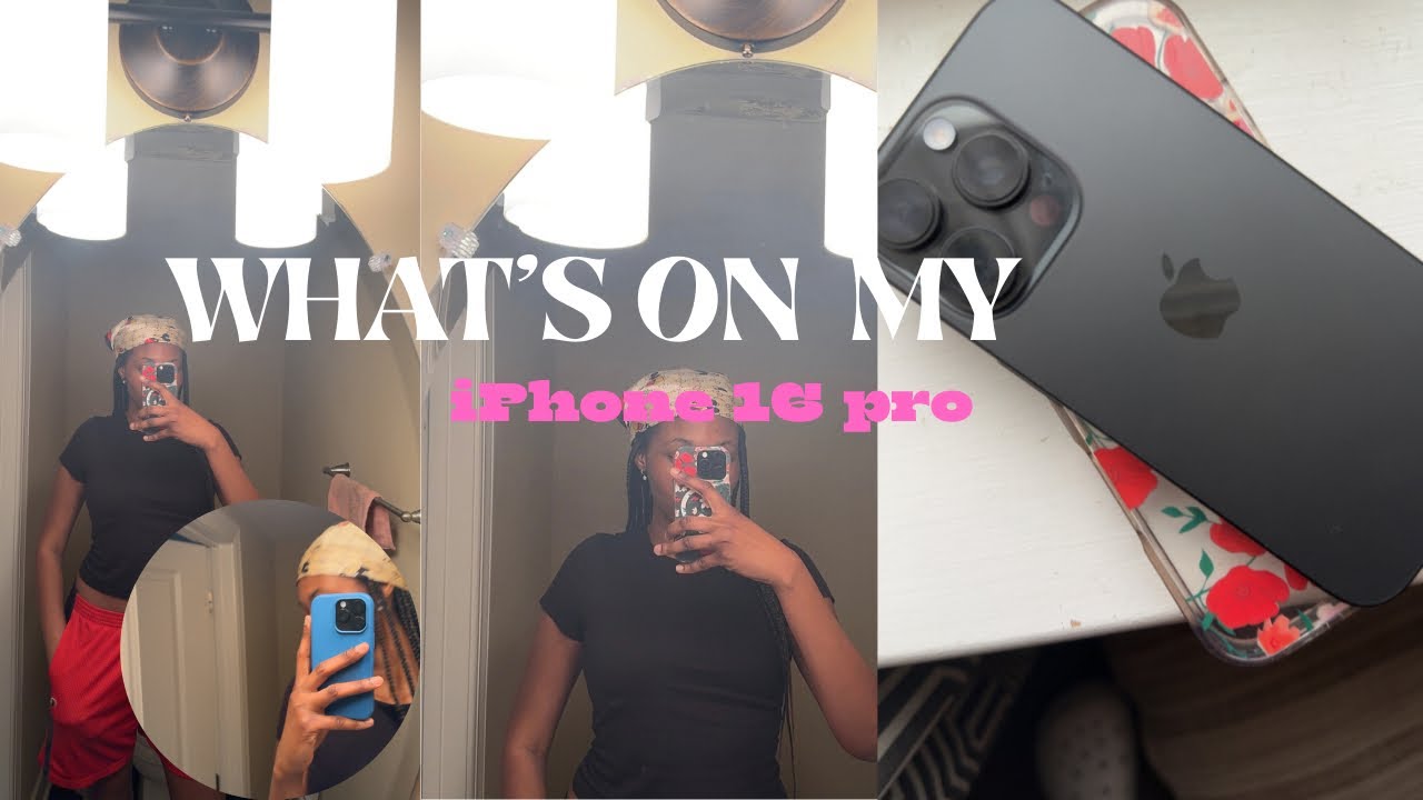 WHAT’S ON MY IPHONE 16 PRO📱🎀 | black titanium •apps recs, & phone accessories *ios 18*