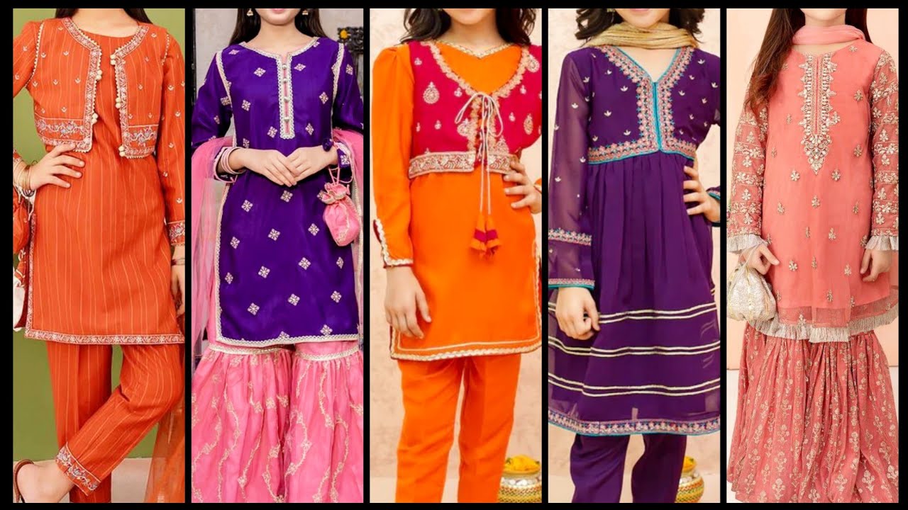 Outstanding and Stylish little girl's dresses ideas 2026 best Eid dresses collection for girl's 