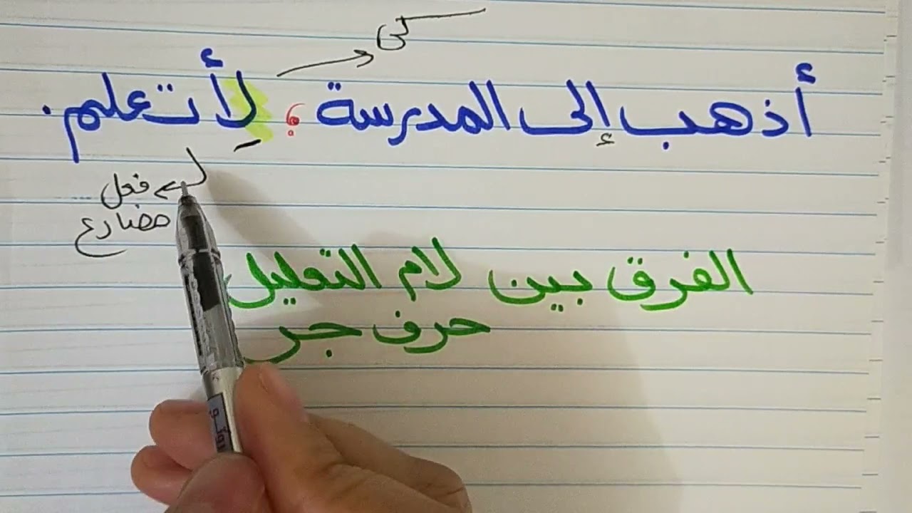 لام التعليل 🌹وازاي الطفل يستخرجها والفرق بينها وبين لام الجر مع مس مها سعيد
