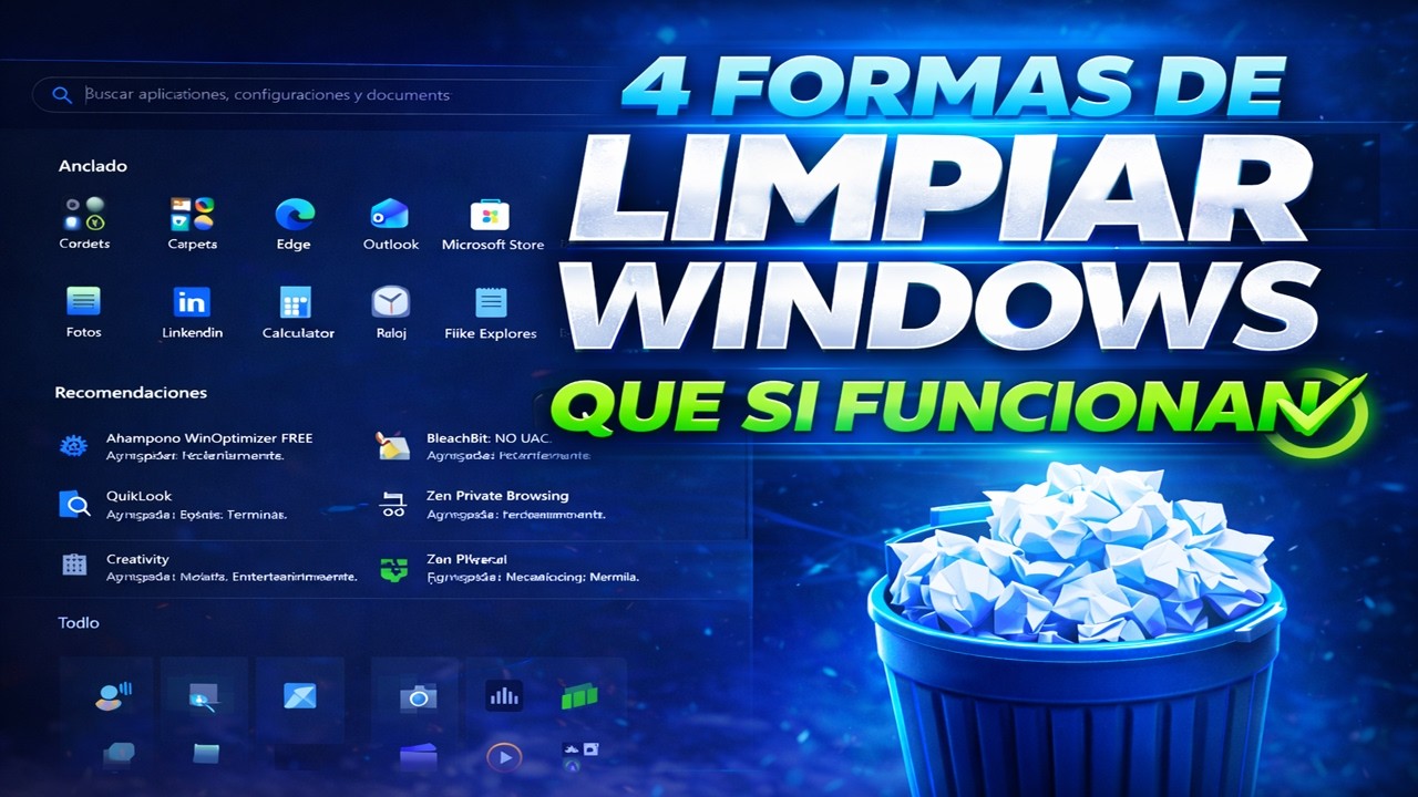 Deja Windows limpio y rápido con estas 4 opciones que funcionan en 2026
