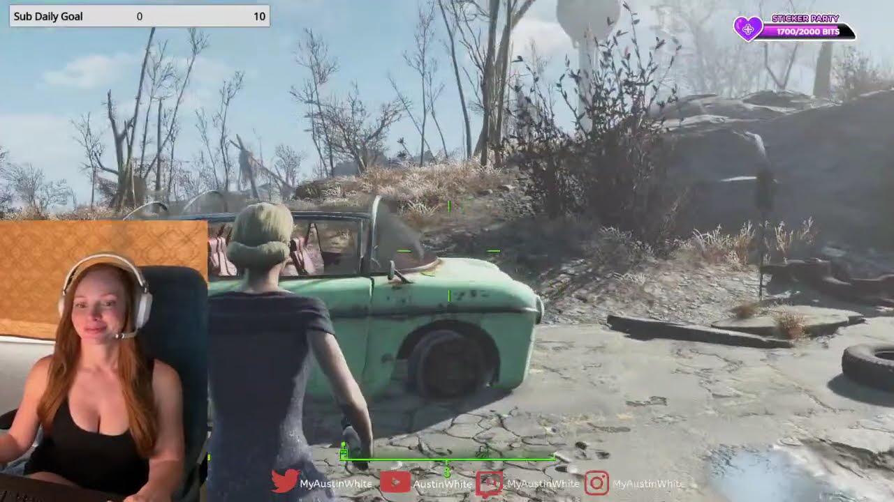 Officially a Gamer Girl .. Finally Fallout 4 Day 2 // type - !s for all my socials!