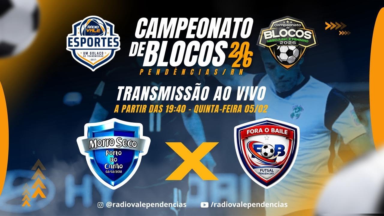 (🔴AO VIVO) 37º Campeonato de Blocos - Morro Seco X Fora o Baile (05/02/2026)