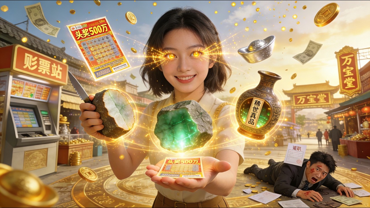 孤児院育ち、解雇直後に透視能力に目覚める！宝くじに当選し、翡翠のギャンブルで財を成し、骨董品鑑定で財を成した！#ショートドラマ #短編ドラマ #drama #