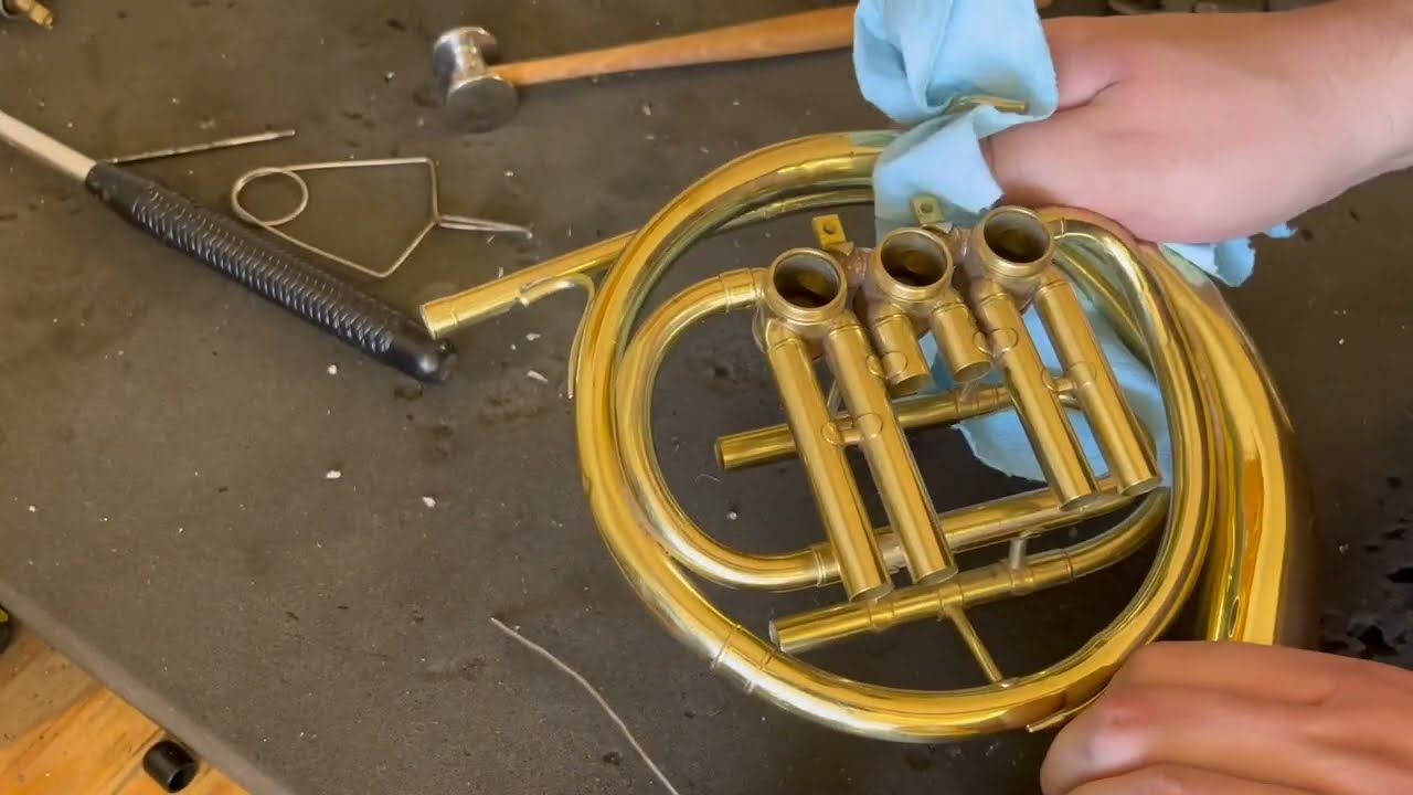 Pocket Horn Repair - dent and solder repairs on a Mini Horn!
