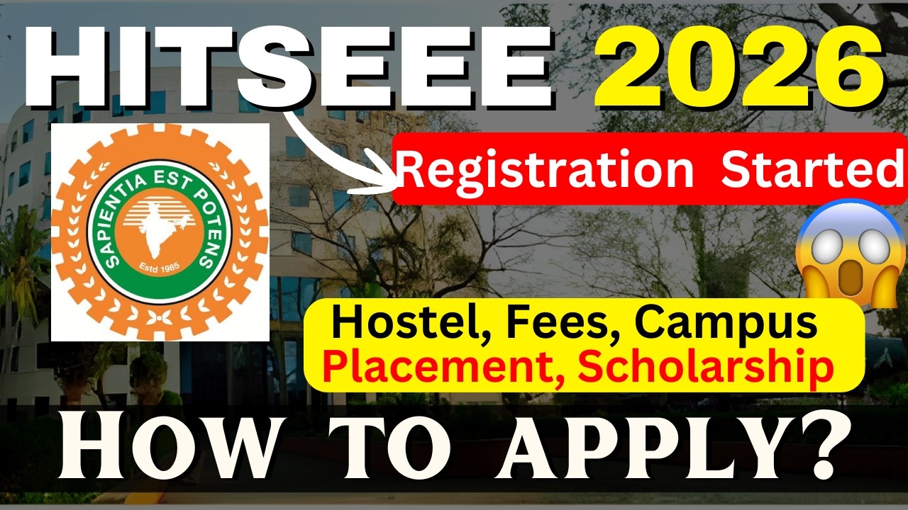HITSEEE Registration 2026 - HITSEEE 2026 Form Fill up | Hindustan University 2026 Entrance Exam