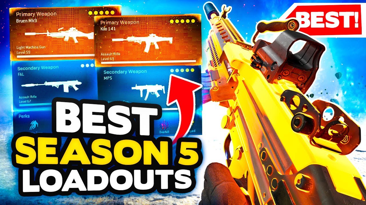 Warzone Season 5 Top 10 BEST LOADOUT + Class Setups (Modern Warfare Warzone Tips)