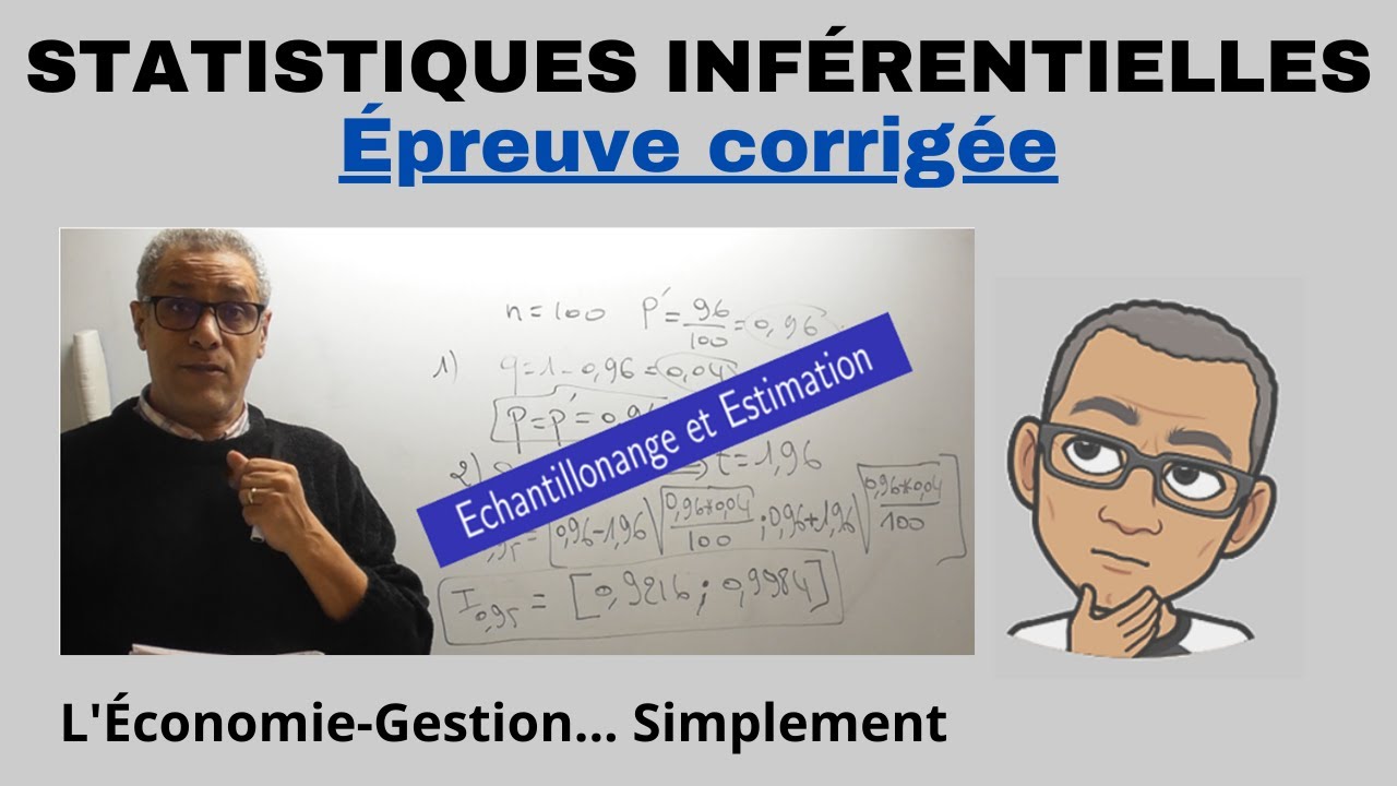 SUJET-CORRIGÉ Échantillonnage et estimation (Statistiques inférentielles)