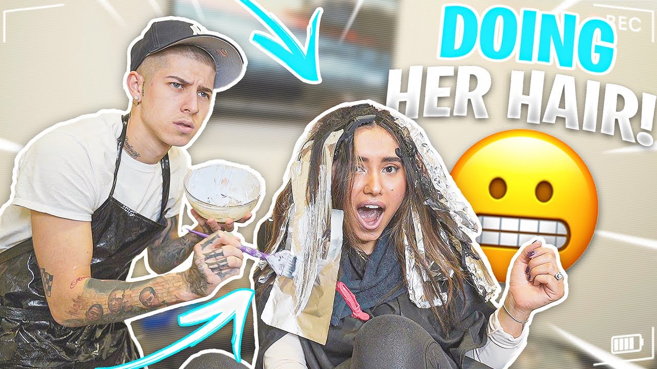 DESTROYING MY GIRLFRIENDS HAIR! (INSANE)