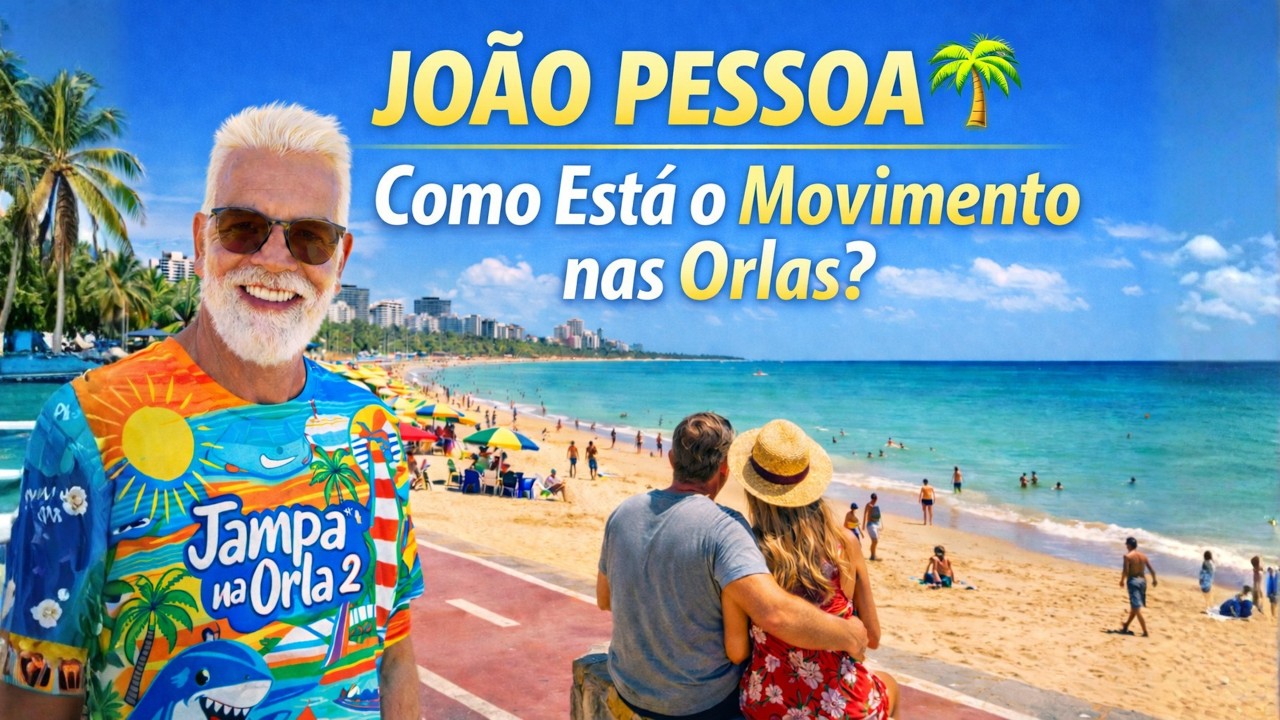 JOÃO PESSOA AO VIVO 🌅 | Como Está o Movimento nas Orlas? | LIVE Beach Walk Brazil