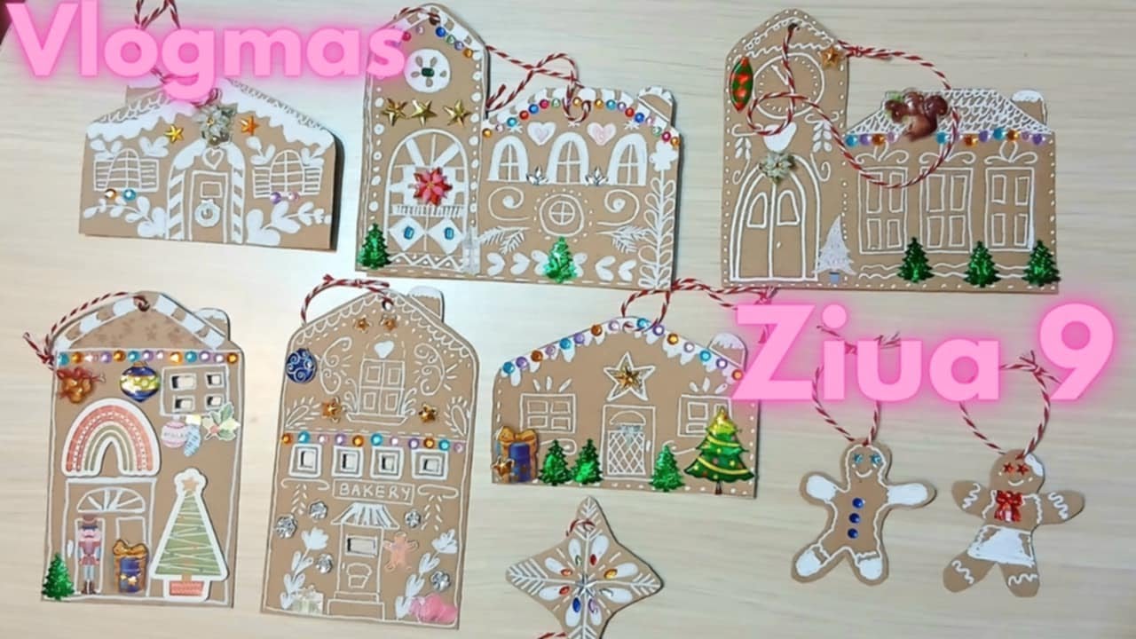 Vlogmas ziua 9 | Casute de turte dulce din hartie