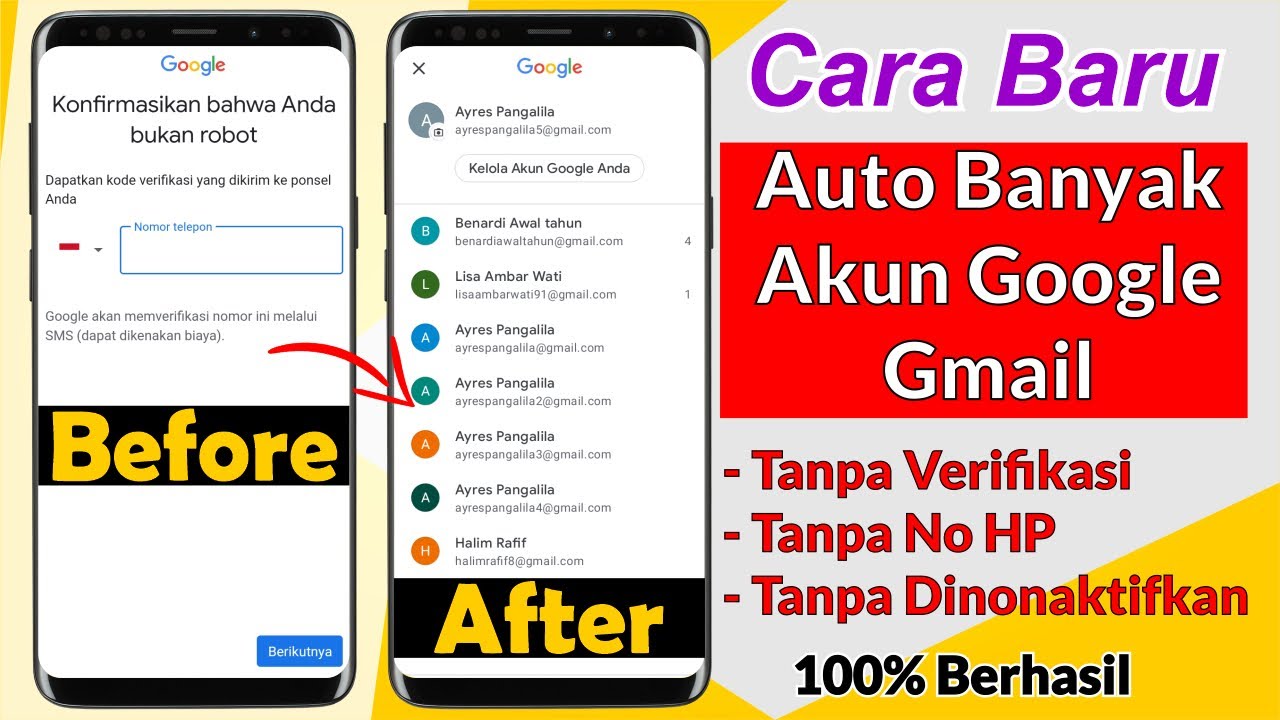 Cara Membuat Akun Google Banyak Tanpa No HP