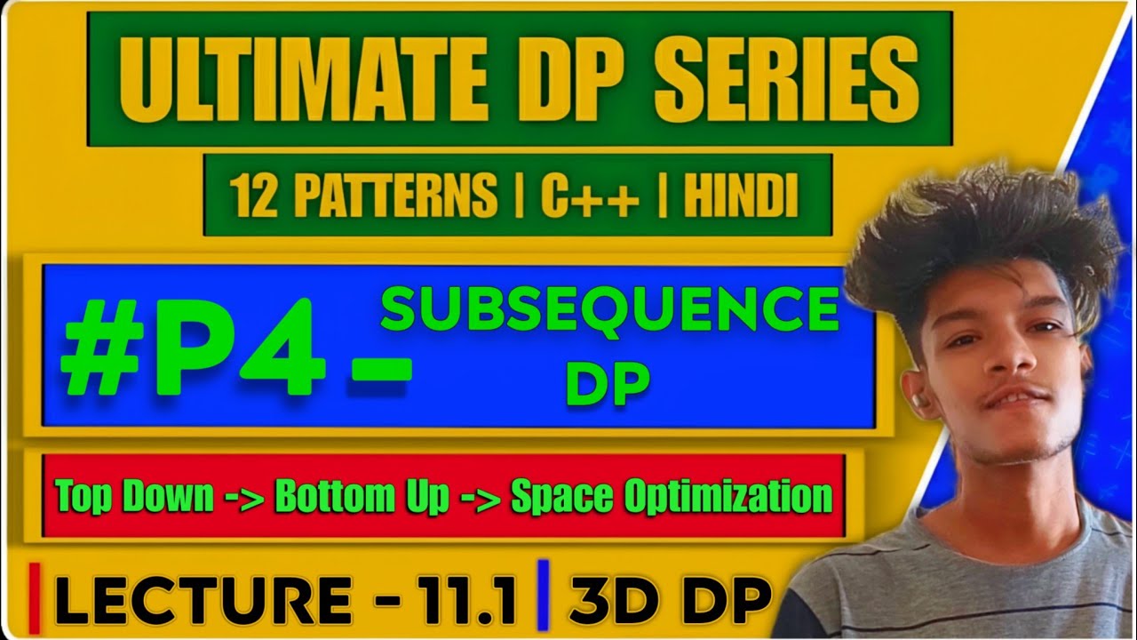 L11.1 - Subsequences DP | Ones and Zeroes | 3D DP | LeetCode 474 | Memoization | Tabulation